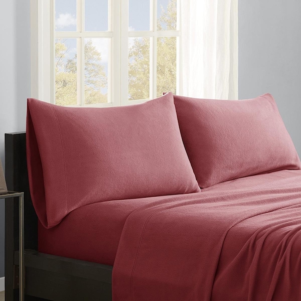 True North By Sleep Philosophy True North Micro Fleece Sheet Set, Full - Red SHET20-535 - main